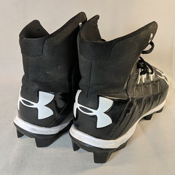 Under Armour Men 12 Renegade RM Football Cleats Shoes Black White 3000173-002 UA - Picture 4 of 13